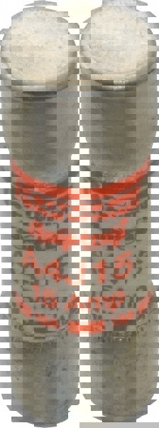 Cylindrical Fast-Acting Fuse: J, 15 A, 20.6 mm Dia